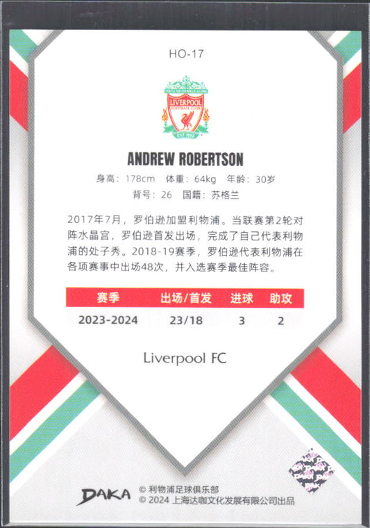 2024 DAKA Holocene Liverpool #HO-17 Andrew Robertson – baksida