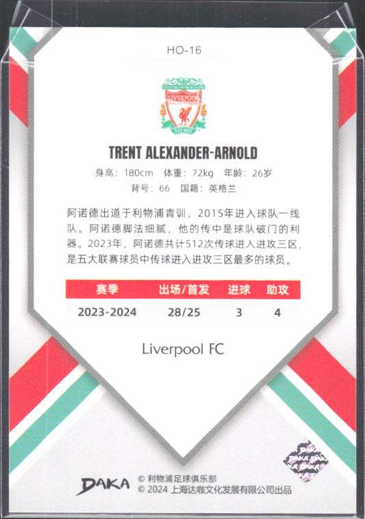 2024 DAKA Holocene Liverpool #HO-16 Trent Alexander-Arnold – baksida