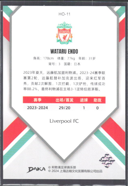 2024 DAKA Holocene Liverpool #HO-11 Wataru Endo – baksida