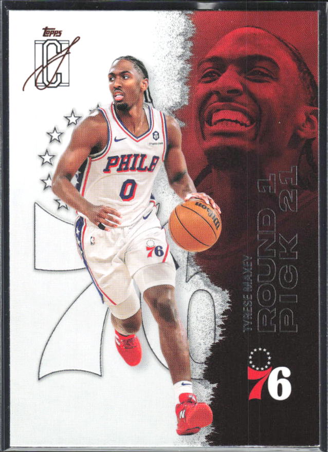 2025-26 Topps Signature Class #18 Tyrese Maxey – framsida