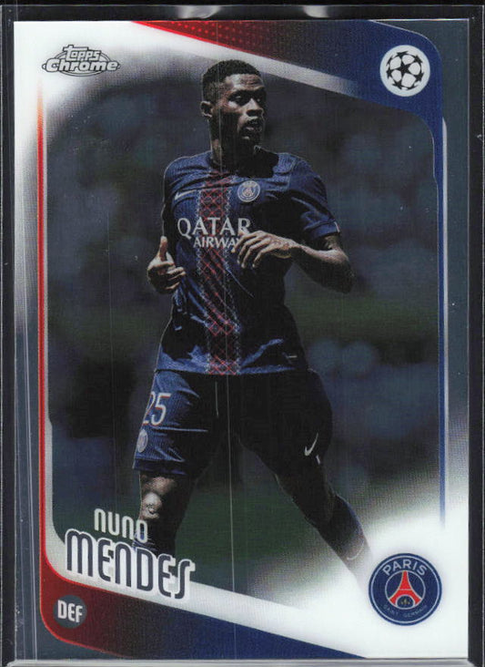 2025-26 Topps Chrome UEFA Club Competitions #69 Nuno Mendes – framsida