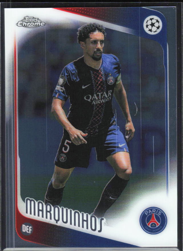 2025-26 Topps Chrome UEFA Club Competitions #92 Marquinhos – framsida