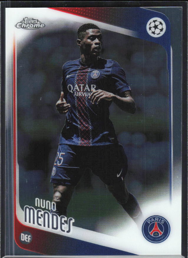 2025-26 Topps Chrome UEFA Club Competitions #69 Nuno Mendes – framsida