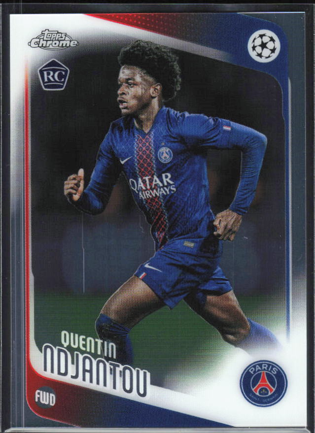 2025-26 Topps Chrome UEFA Club Competitions #166 Quentin Ndjantou – framsida