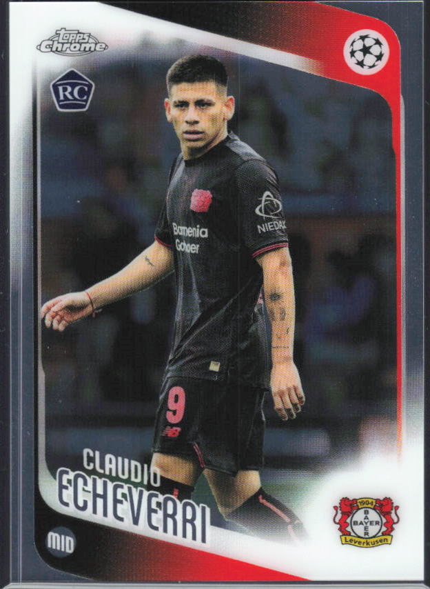 2025-26 Topps Chrome UEFA Club Competitions #84 Claudio Echeverri – framsida