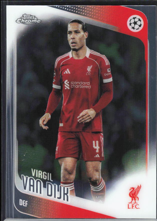 2025-26 Topps Chrome UEFA Club Competitions #79 Virgil van Dijk – framsida