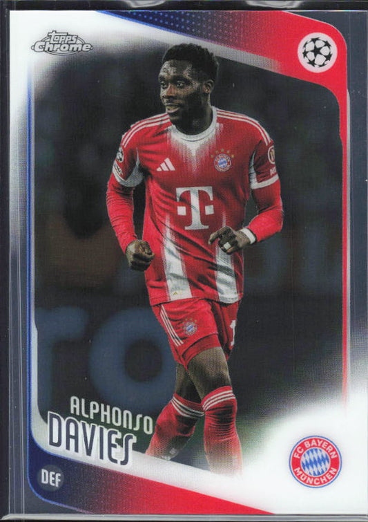 2025-26 Topps Chrome UEFA Club Competitions #90 Alphonso Davies – framsida