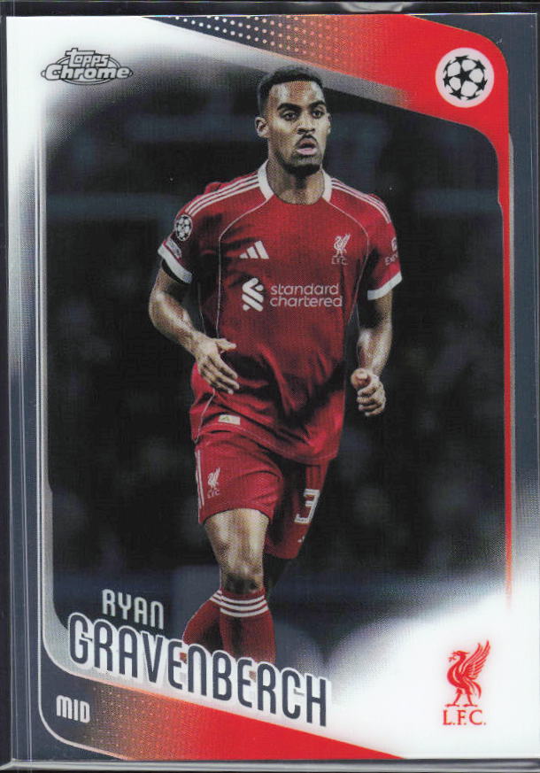 2025-26 Topps Chrome UEFA Club Competitions #193 Ryan Gravenberch – framsida