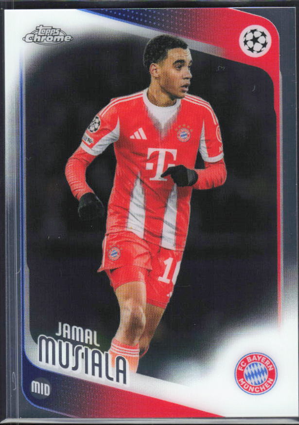 2025-26 Topps Chrome UEFA Club Competitions #130 Jamal Musiala – framsida