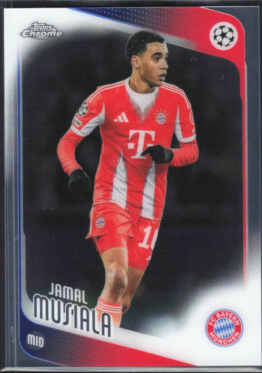 2025-26 Topps Chrome UEFA Club Competitions #130 Jamal Musiala – framsida