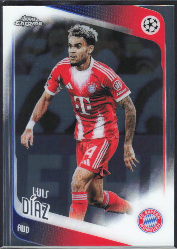 2025-26 Topps Chrome UEFA Club Competitions #179 Luis Díaz – framsida