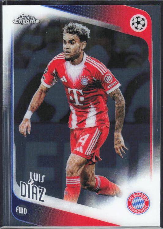 2025-26 Topps Chrome UEFA Club Competitions #179 Luis Díaz – framsida