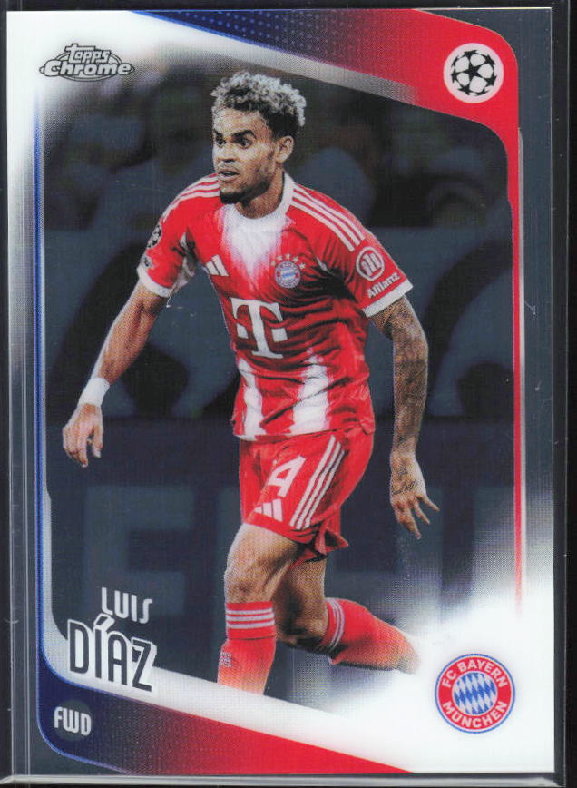 2025-26 Topps Chrome UEFA Club Competitions #179 Luis Díaz – framsida