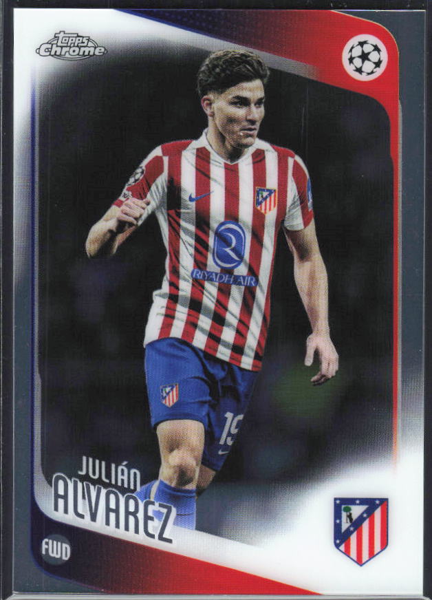 2025-26 Topps Chrome UEFA Club Competitions #154 Julián Alvarez – framsida