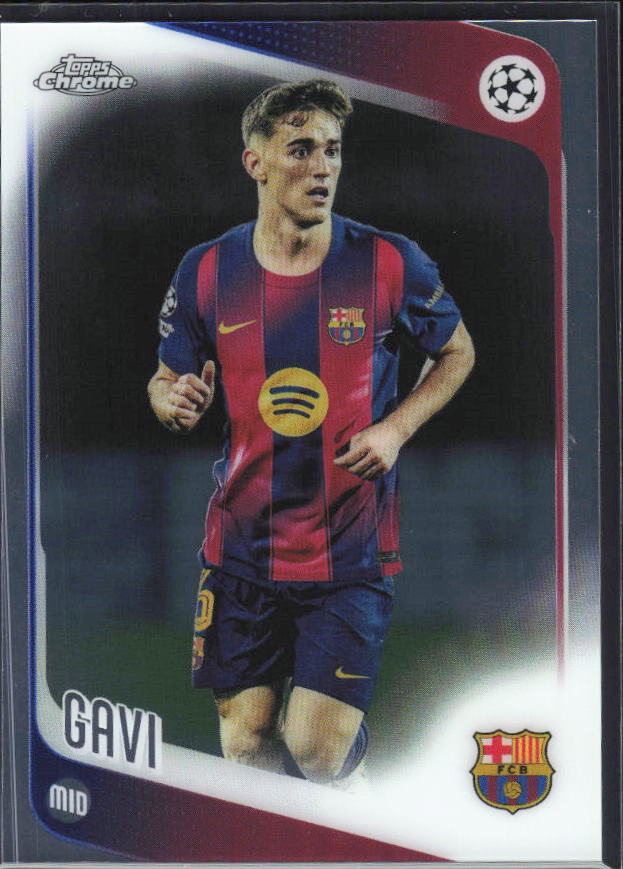 2025-26 Topps Chrome UEFA Club Competitions #132 Gavi – framsida