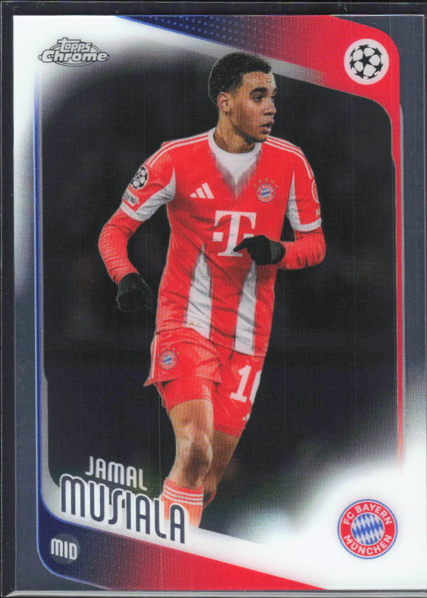 2025-26 Topps Chrome UEFA Club Competitions #130 Jamal Musiala – framsida