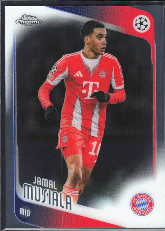 2025-26 Topps Chrome UEFA Club Competitions #130 Jamal Musiala – framsida