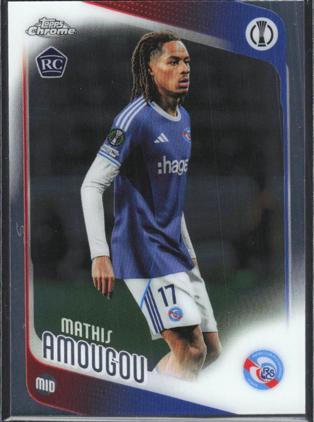 2025-26 Topps Chrome UEFA Club Competitions #177 Mathis Amougou – framsida