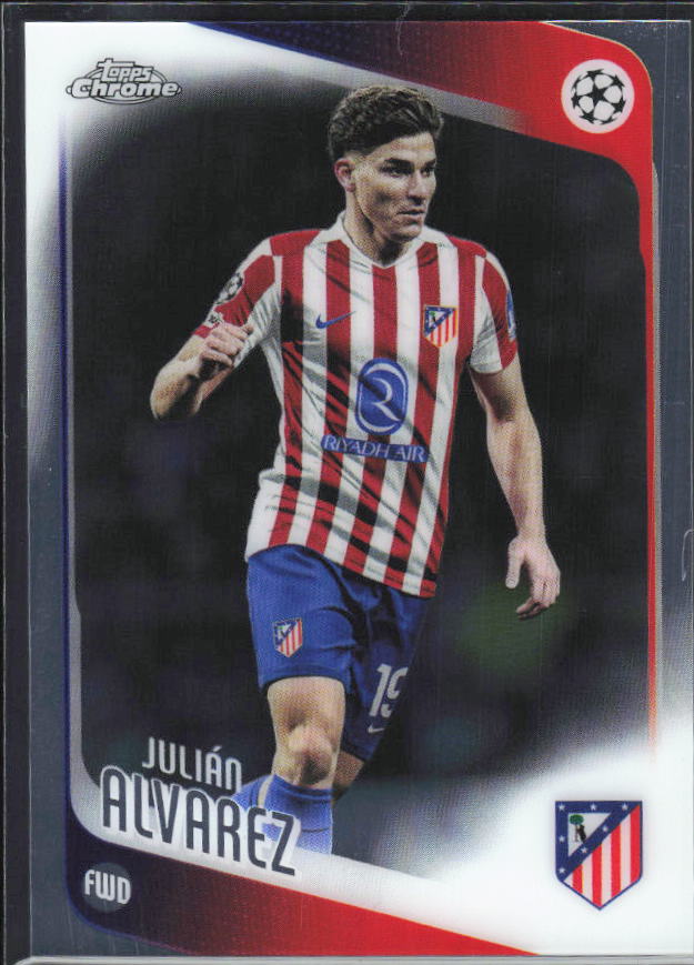 2025-26 Topps Chrome UEFA Club Competitions #154 Julián Alvarez – framsida
