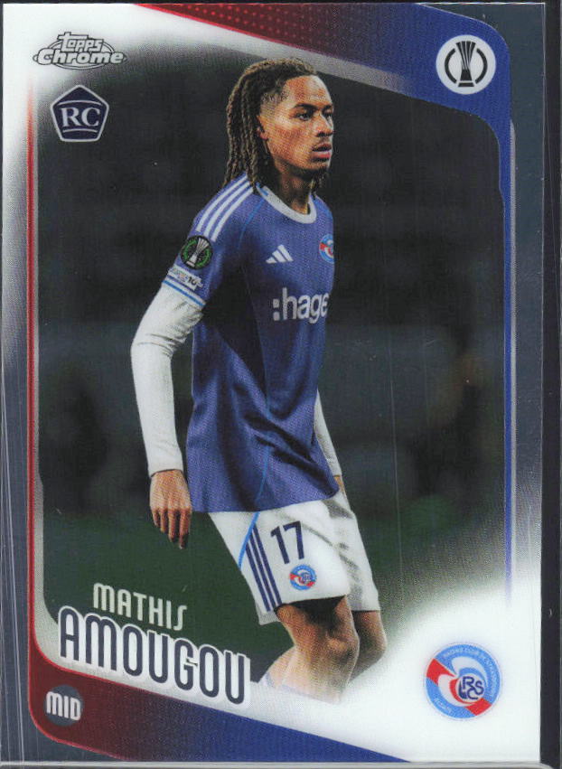 2025-26 Topps Chrome UEFA Club Competitions #177 Mathis Amougou – framsida