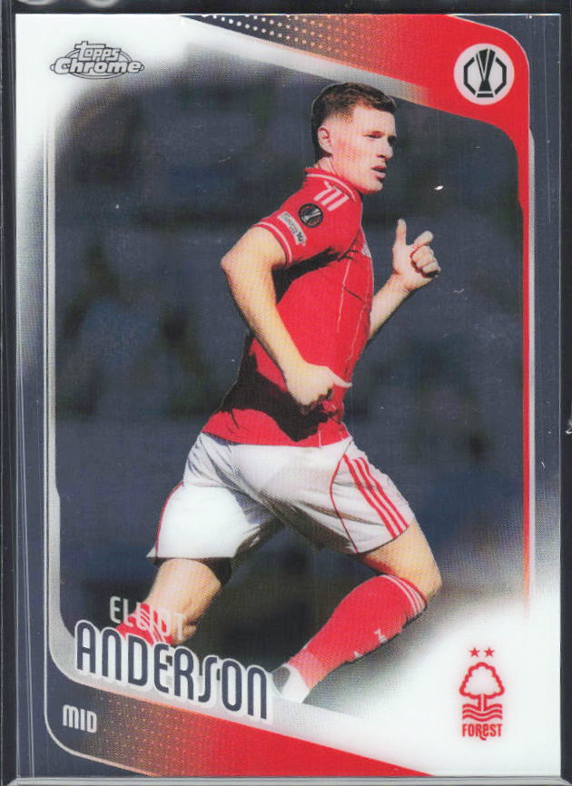 2025-26 Topps Chrome UEFA Club Competitions #96 Elliot Anderson – framsida
