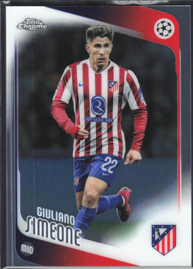 2025-26 Topps Chrome UEFA Club Competitions #100 Giuliano Simeone – framsida