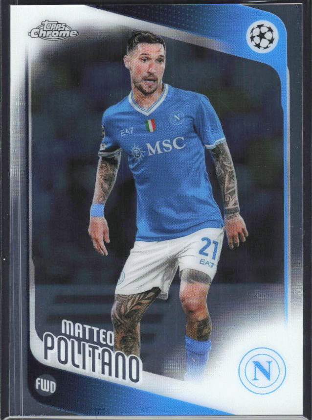 2025-26 Topps Chrome UEFA Club Competitions #7 Matteo Politano – framsida