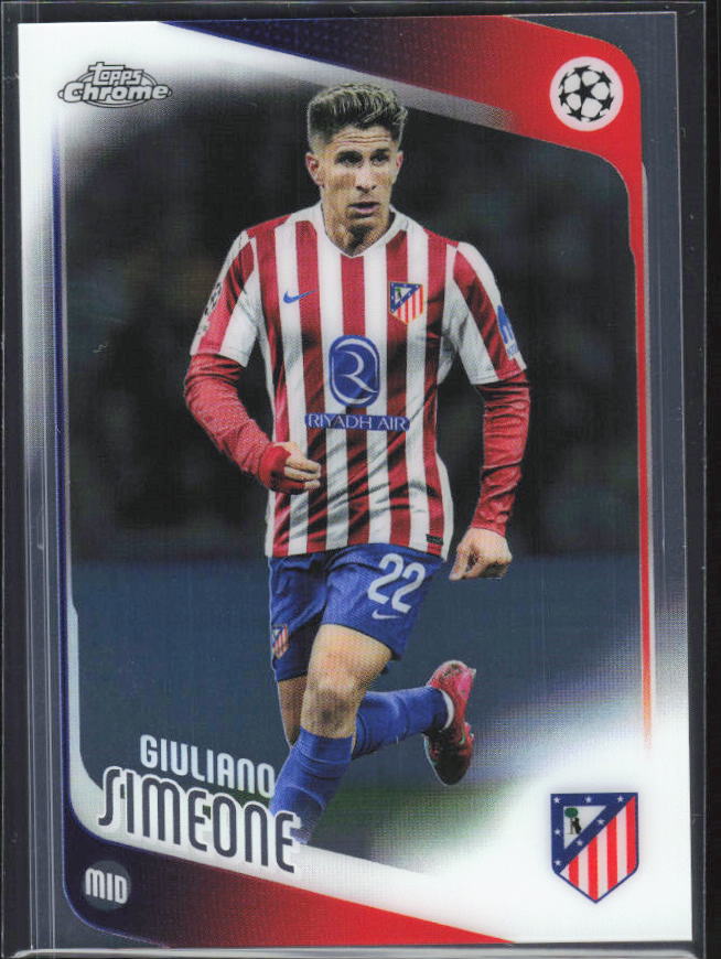 2025-26 Topps Chrome UEFA Club Competitions #100 Giuliano Simeone – framsida