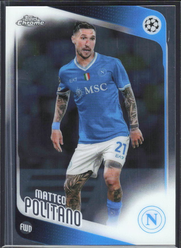 2025-26 Topps Chrome UEFA Club Competitions #7 Matteo Politano – framsida