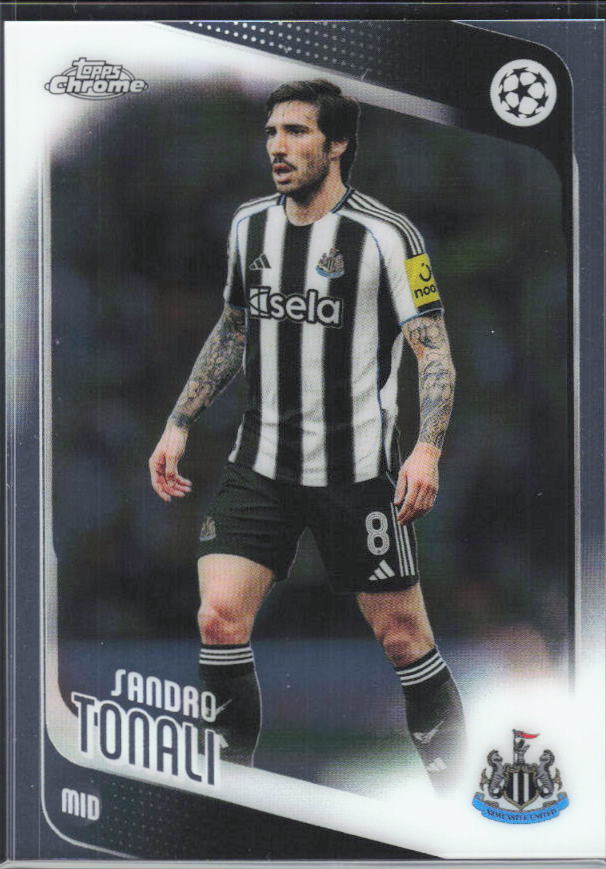 2025-26 Topps Chrome UEFA Club Competitions #109 Sandro Tonali – framsida