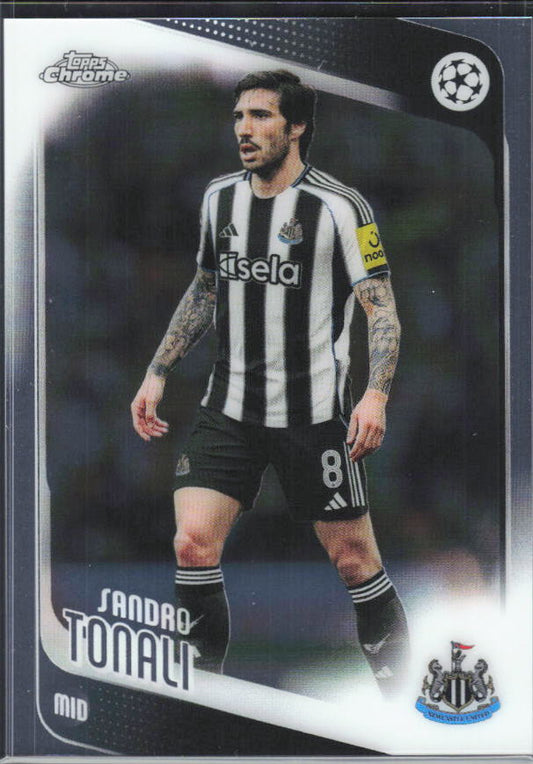 2025-26 Topps Chrome UEFA Club Competitions #109 Sandro Tonali – framsida