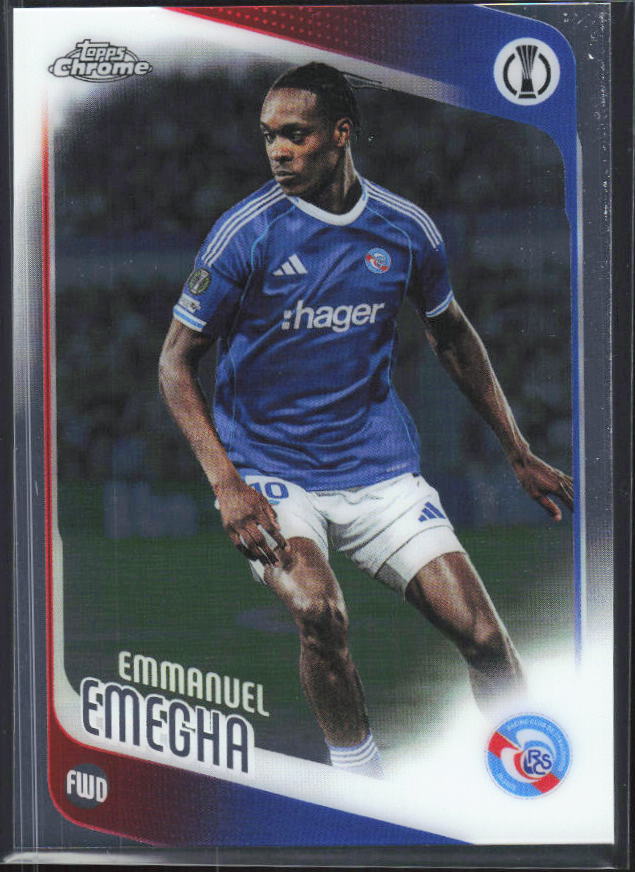 2025-26 Topps Chrome UEFA Club Competitions #110 Emanuel Emegha – framsida