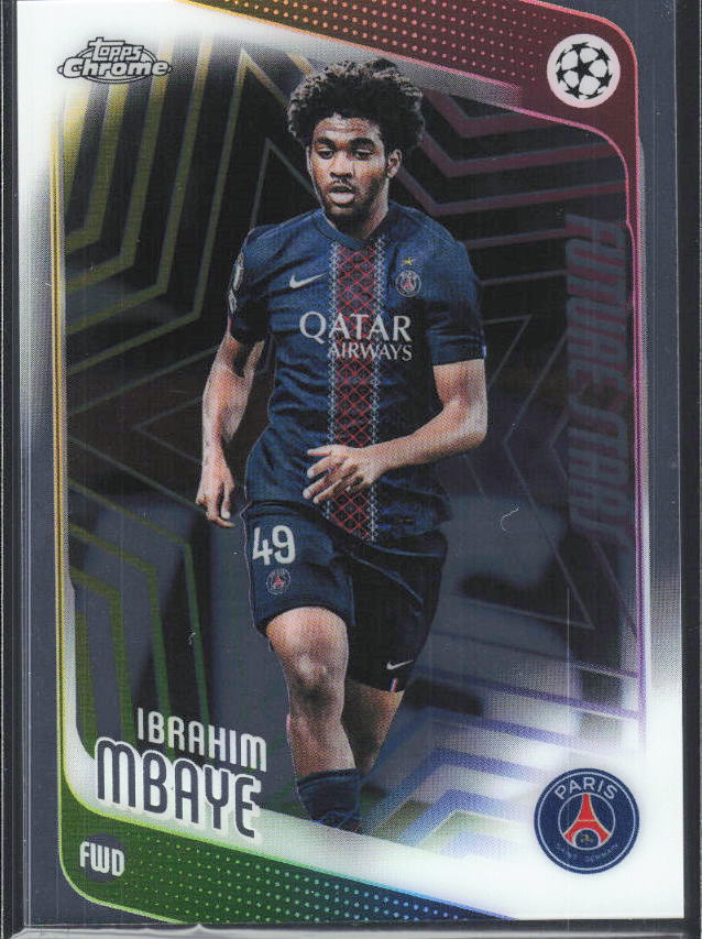 2025-26 Topps Chrome UEFA Club Competitions #158 Ibrahim Mbaye – framsida