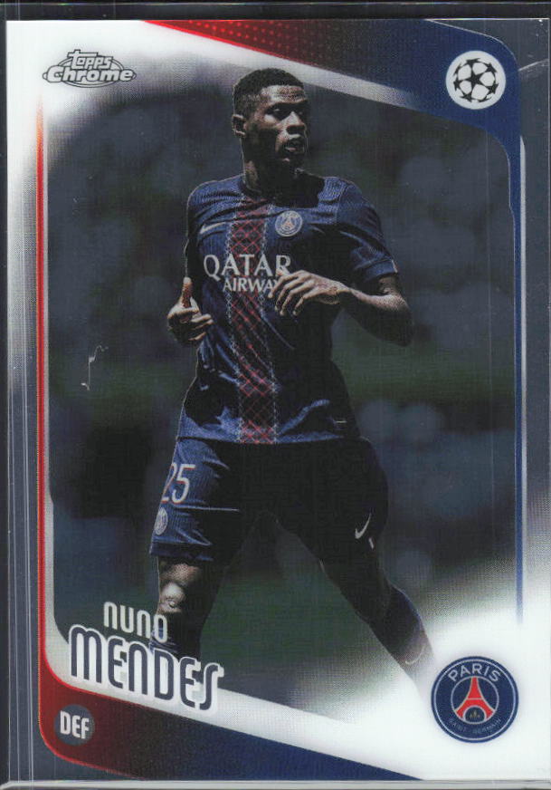 2025-26 Topps Chrome UEFA Club Competitions #69 Nuno Mendes – framsida