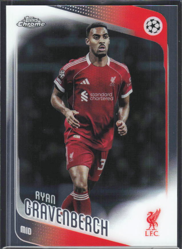 2025-26 Topps Chrome UEFA Club Competitions #193 Ryan Gravenberch – framsida