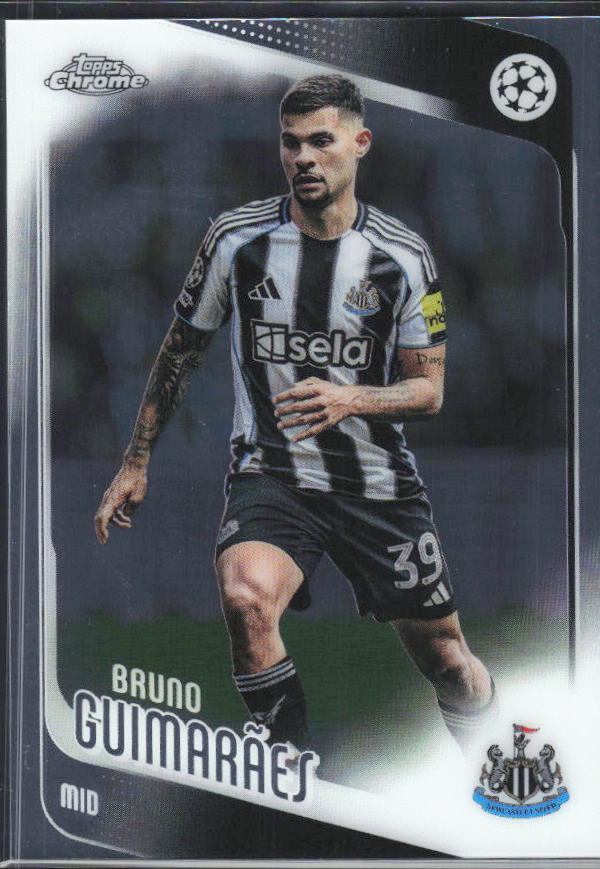 2025-26 Topps Chrome UEFA Club Competitions #117 Bruno Guimarães – framsida