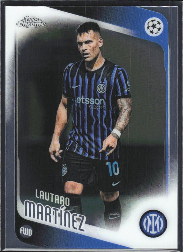 2025-26 Topps Chrome UEFA Club Competitions #156 Lautaro Martínez – framsida