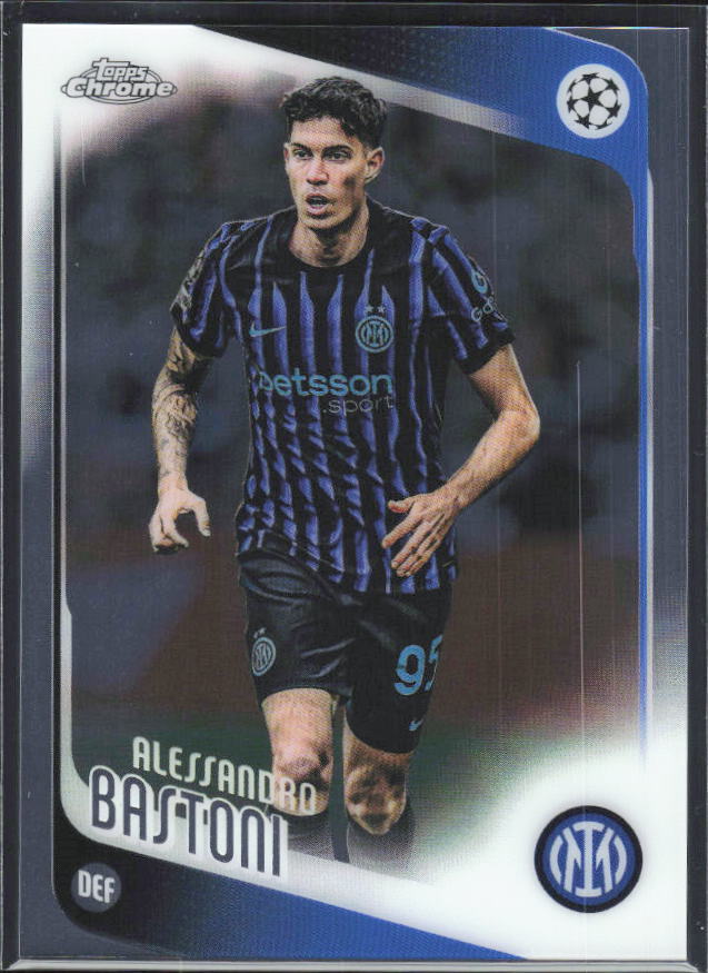 2025-26 Topps Chrome UEFA Club Competitions #143 Alessandro Bastoni – framsida