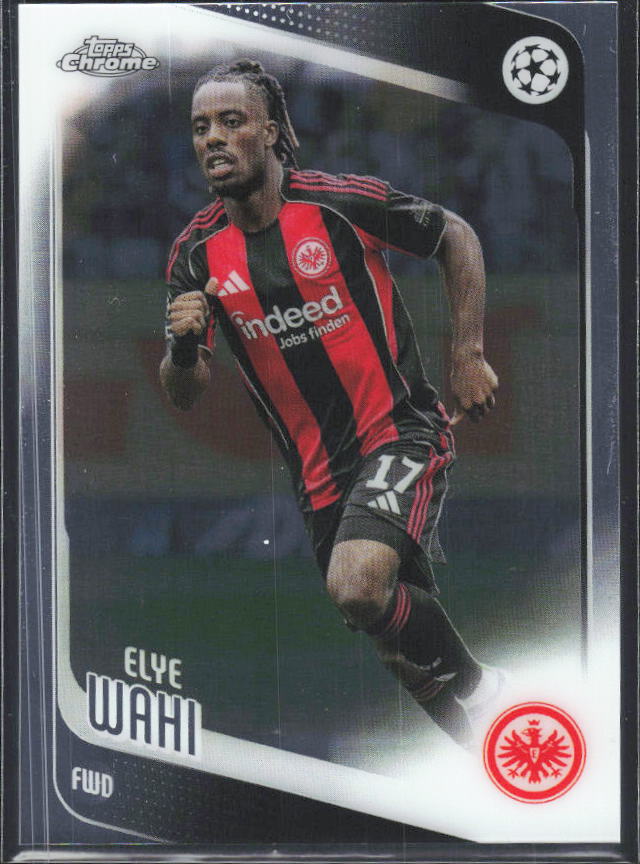 2025-26 Topps Chrome UEFA Club Competitions #61 Elye Wahi – framsida