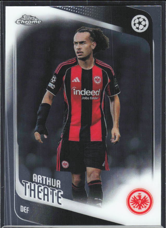 2025-26 Topps Chrome UEFA Club Competitions #119 Arthur Theate – framsida