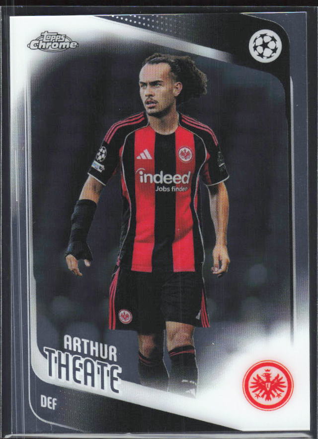 2025-26 Topps Chrome UEFA Club Competitions #119 Arthur Theate – framsida