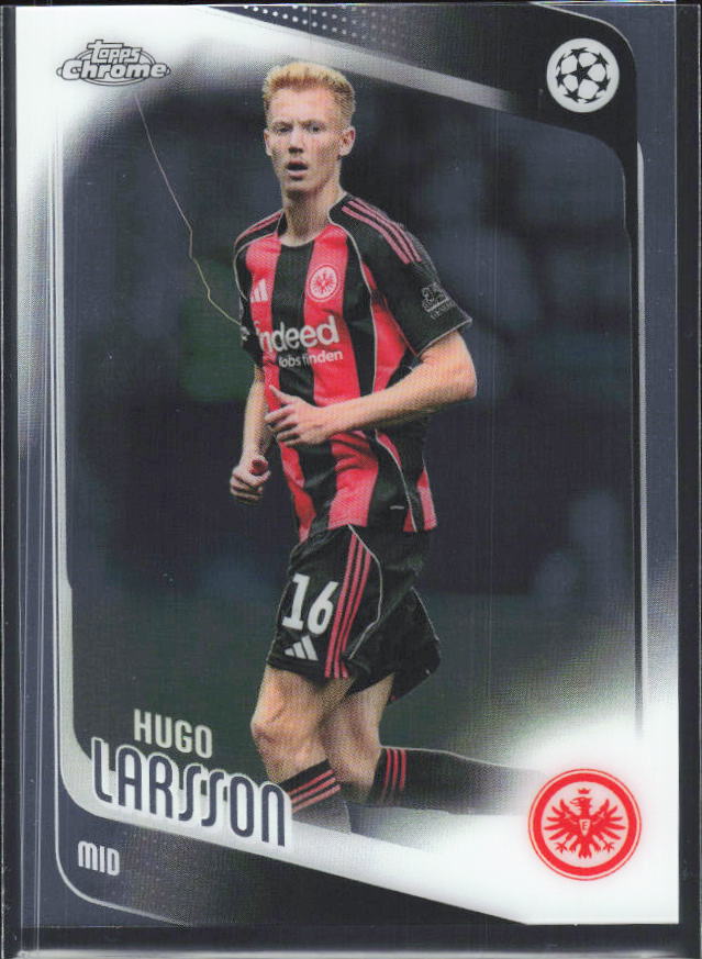 2025-26 Topps Chrome UEFA Club Competitions #36 Hugo Larsson – framsida