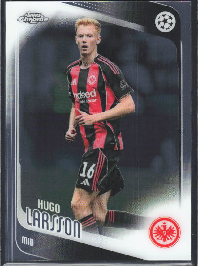 2025-26 Topps Chrome UEFA Club Competitions #36 Hugo Larsson – framsida