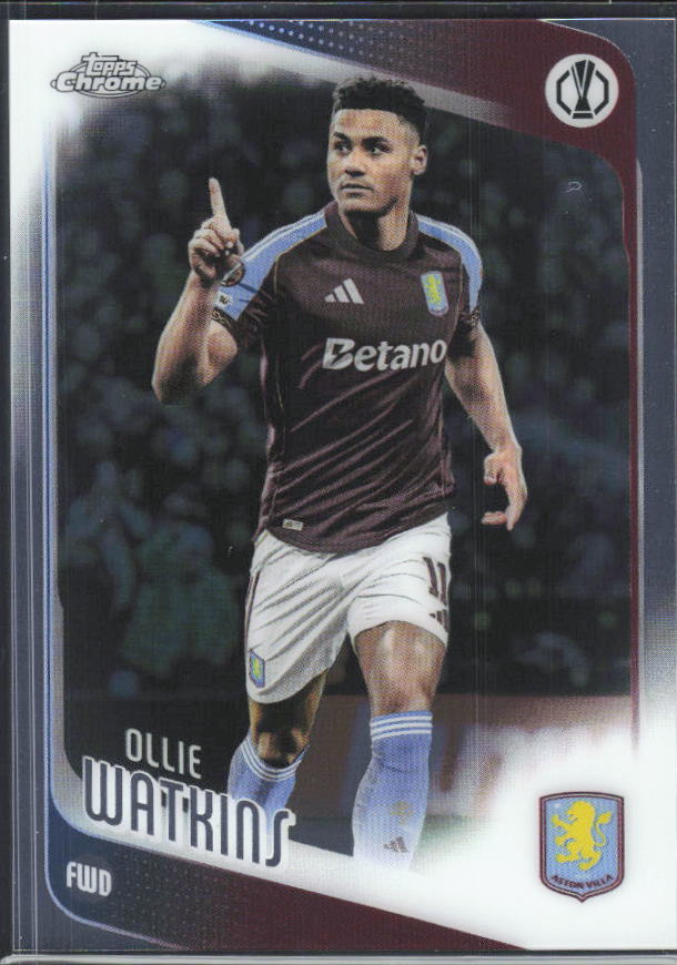 2025-26 Topps Chrome UEFA Club Competitions #124 Ollie Watkins – framsida