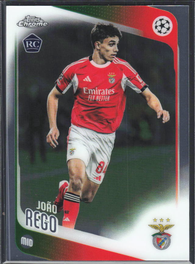 2025-26 Topps Chrome UEFA Club Competitions #168 João Rego – framsida