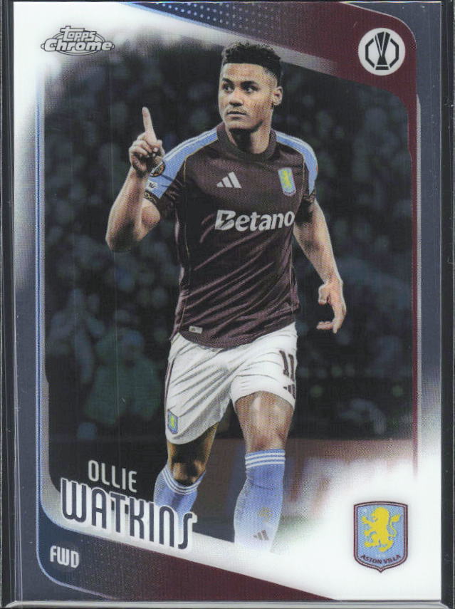 2025-26 Topps Chrome UEFA Club Competitions #124 Ollie Watkins – framsida