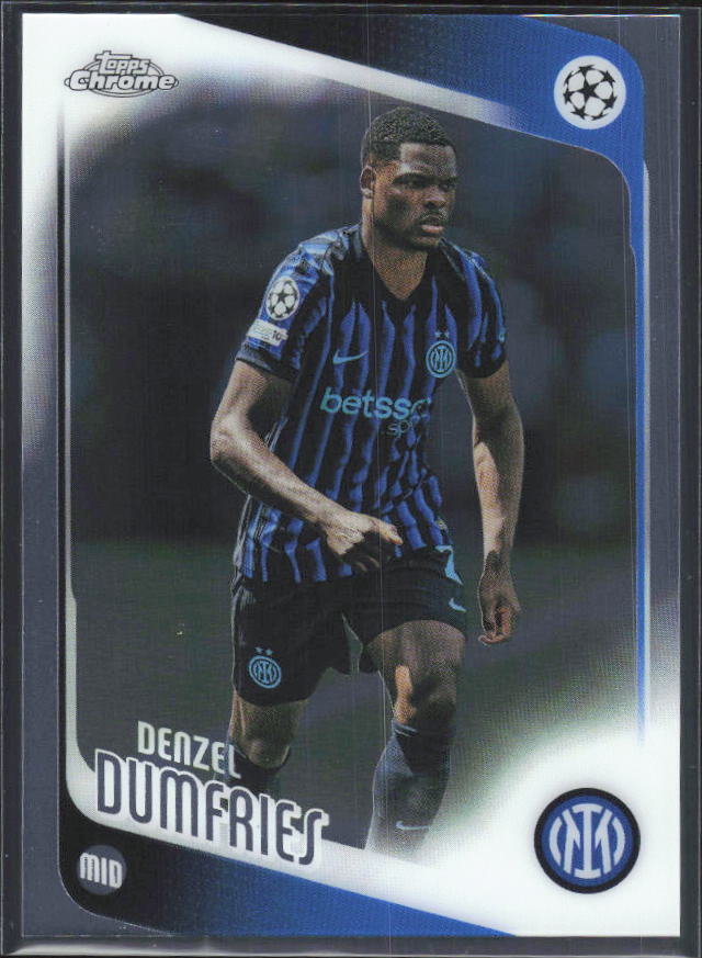 2025-26 Topps Chrome UEFA Club Competitions #145 Denzel Dumfries – framsida