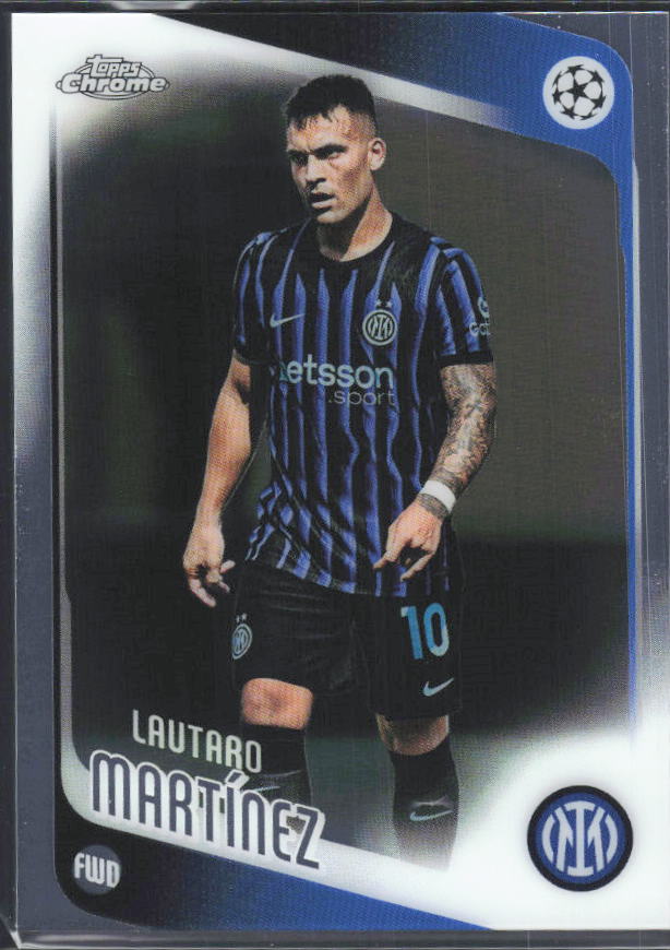 2025-26 Topps Chrome UEFA Club Competitions #156 Lautaro Martínez – framsida