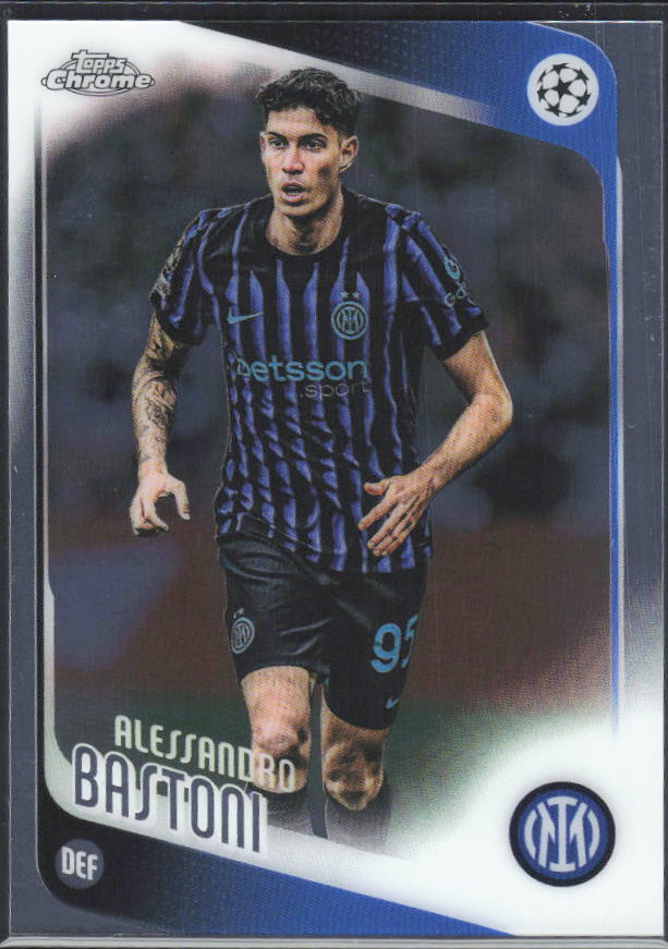 2025-26 Topps Chrome UEFA Club Competitions #143 Alessandro Bastoni – framsida