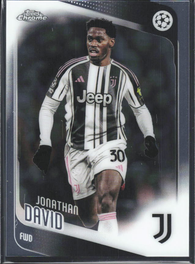 2025-26 Topps Chrome UEFA Club Competitions #17 Jonathan David – framsida